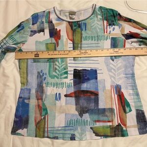 Jess & Jane Abstract Multicolor Top 100% cotton